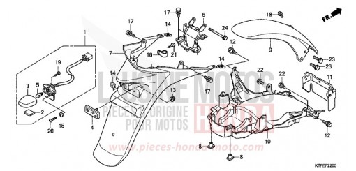 REAR FENDER SH150C de 2012